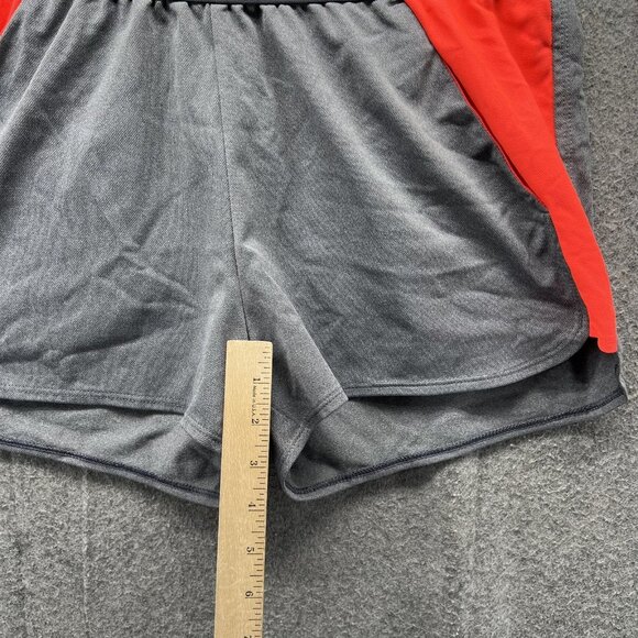 Under Armour Shorts Womens Large Gray Red HeatGear Loose Athletic Running - Picture 7 of 10
